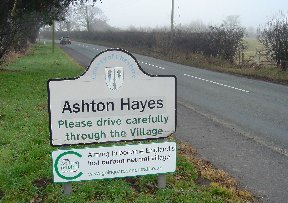 Ashton Hayes Welcome Sign