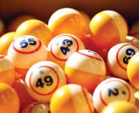 Bingo balls which represent what many people feel about voting. It doesn't matter what they think. 