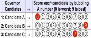 Range Voting Ballot